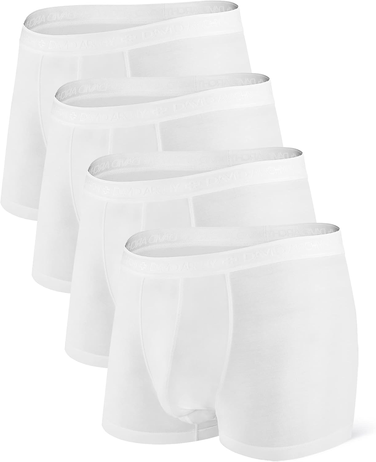 DAVID ARCHY Men's Underwear Ultra Soft Modal Dual Pouch Trunks