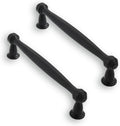 Solid Heavy Duty 5 in Hole Center Matte Black Cabinet Pulls - 10 Pack