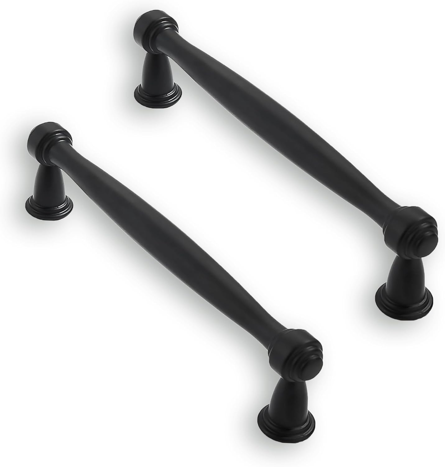 Solid Heavy Duty 5 Inch Matte Black Cabinet Pulls for Kitchen
