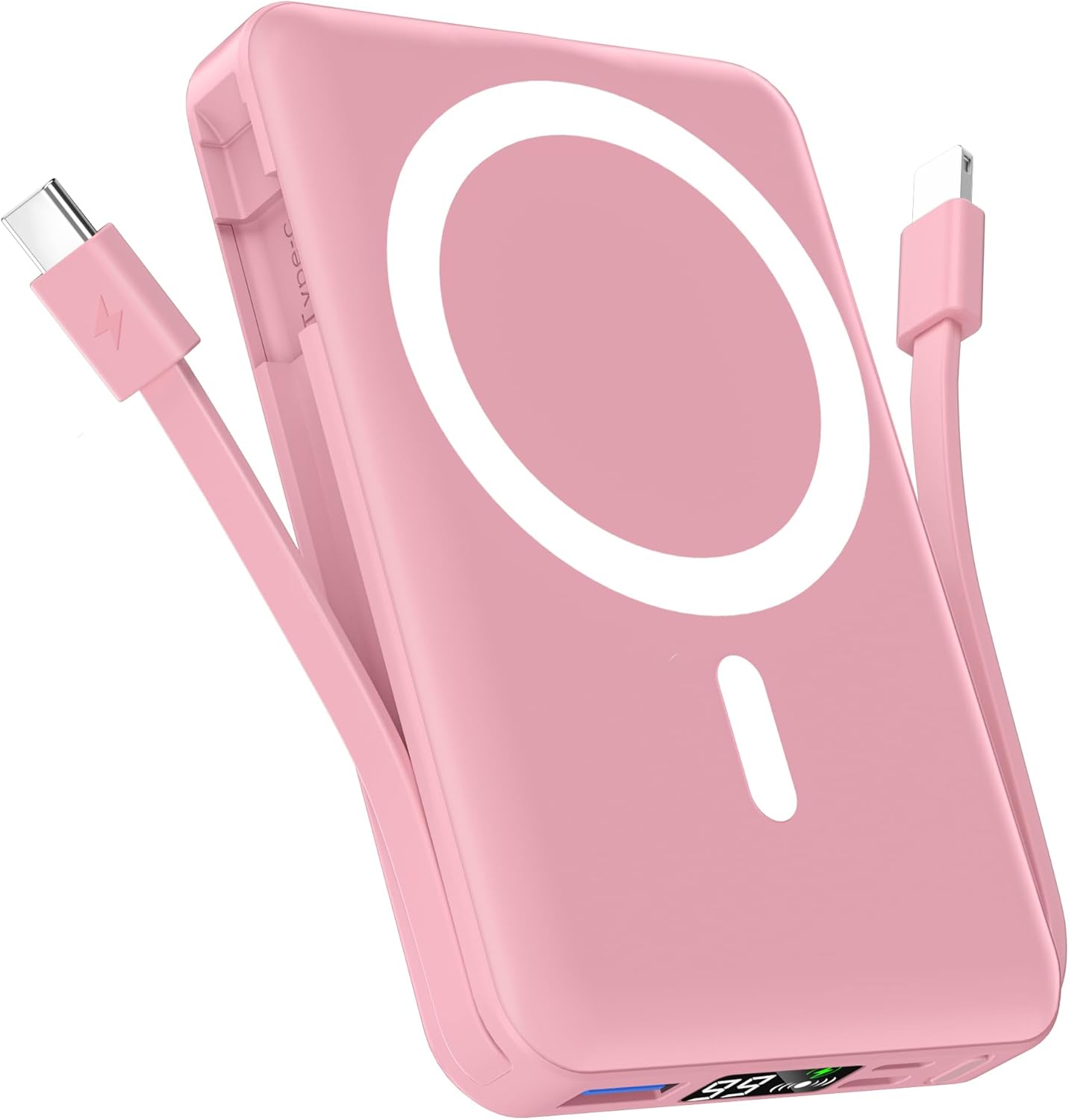 Wireless Magnetic Power Bank 10000mAh Fast Charge for iPhone - Pink