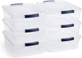 Cleverstore 17 Qt Clear Storage Bins with Lids - Stackable 6-Pack