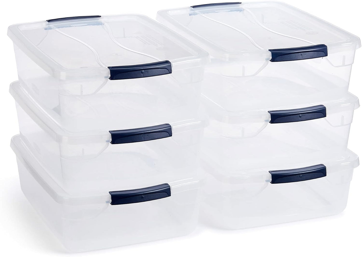 Rubbermaid Cleverstore 17 Qt Clear Storage Bins for Easy Organization
