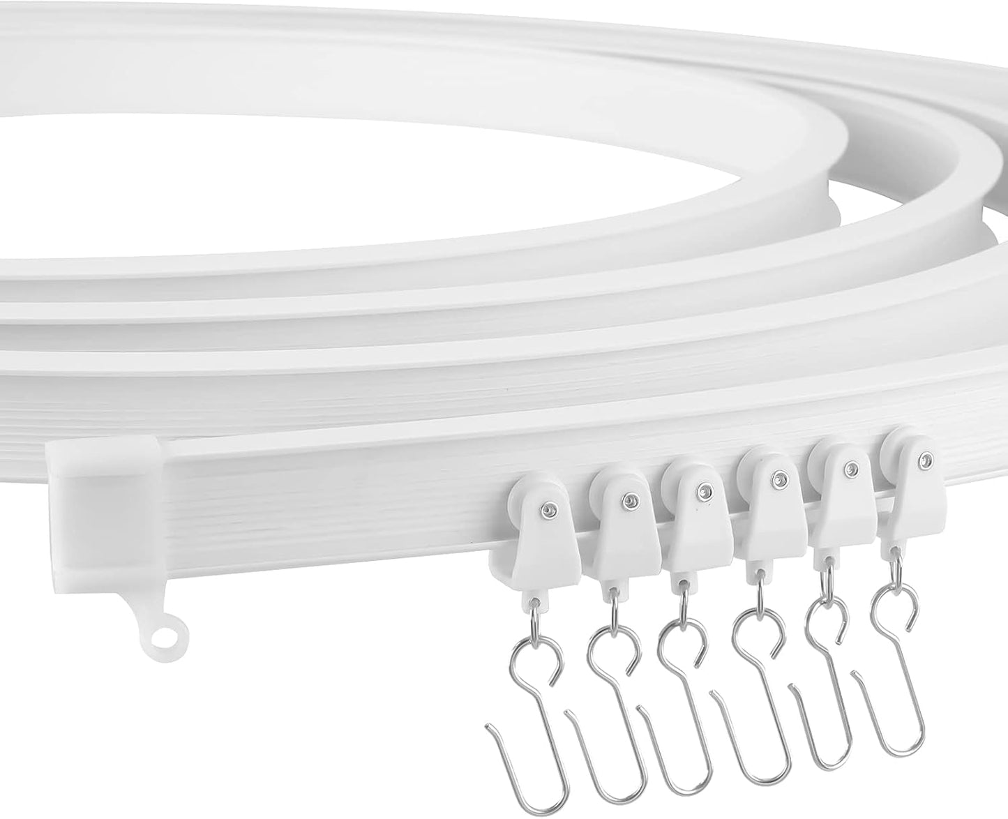 Flexible 5m Ceiling Curtain Track - Easy Bend for Bay Windows!