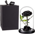 Preserved Roses Black Roses Handmade Real Rose in Glass Dome