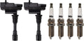 TRQ Ignition Kit Ignition Coil Spark Plugs Compatible with 2001-2005