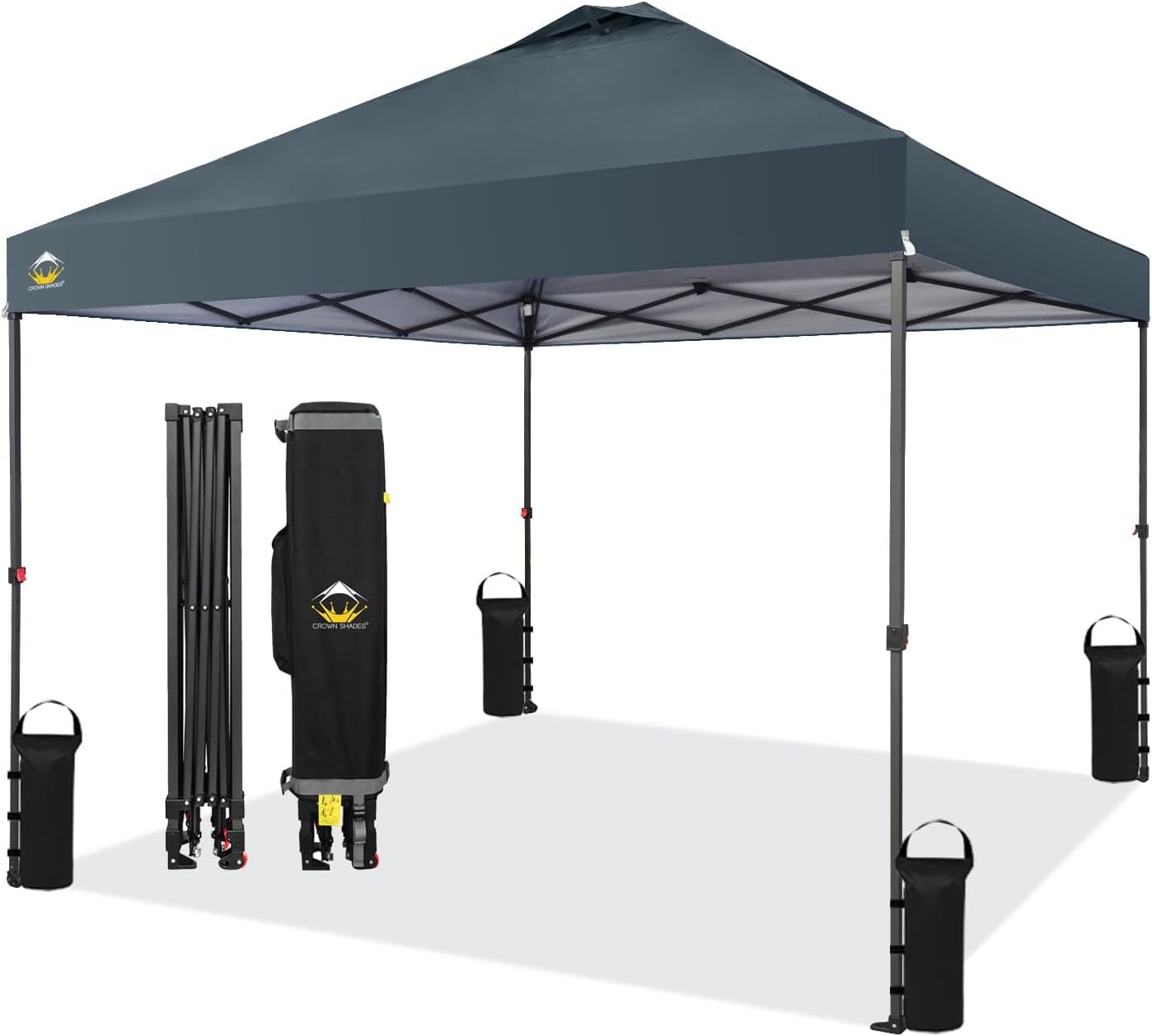 CROWN SHADES 10x10 Beach Pop Up Canopy - One Push Setup