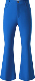 JOGAL Mens Bell Bottom Pants 70s Disco Outfits Slim Fit Retro