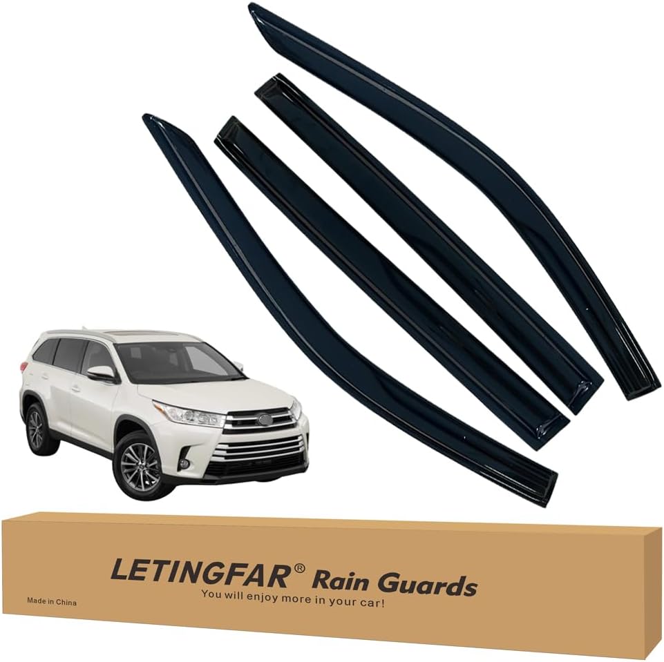 Window Visors Rain Guards for Toyota Highlander 2014 2019