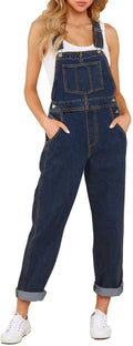 Vetinee Womens Classic Adjustable Straps Denim Bib (Style XMJM)