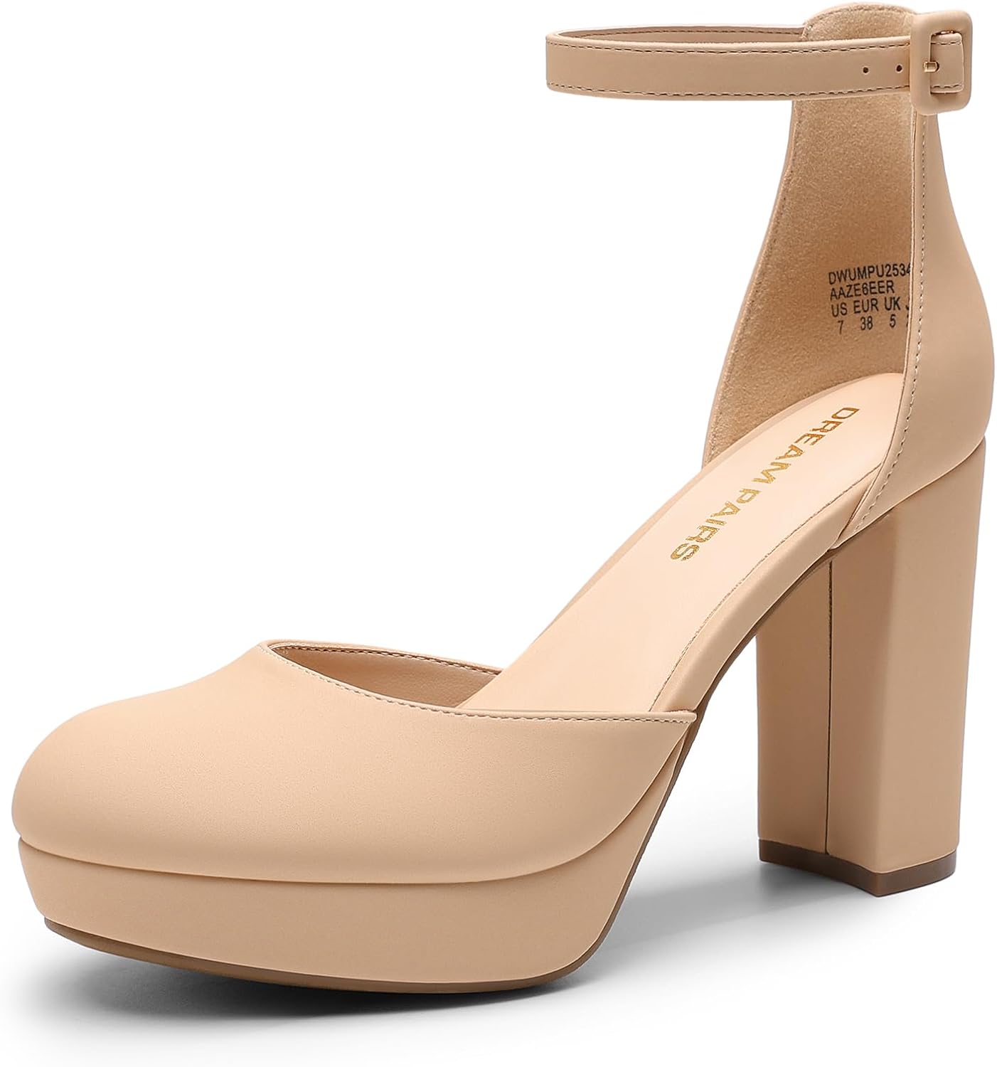 DREAM PAIRS Women's Platform Chunky High Heels for Weddings