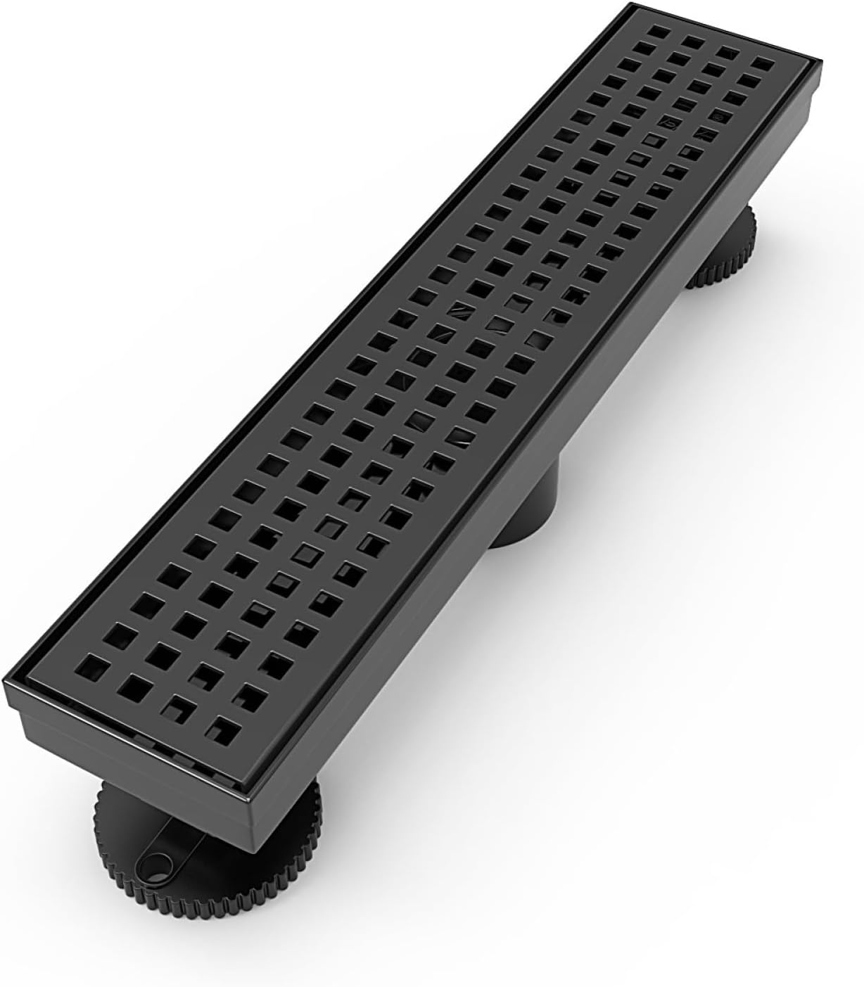 WEBANG 12 Inch Linear Shower Drain with Matte Black Grate