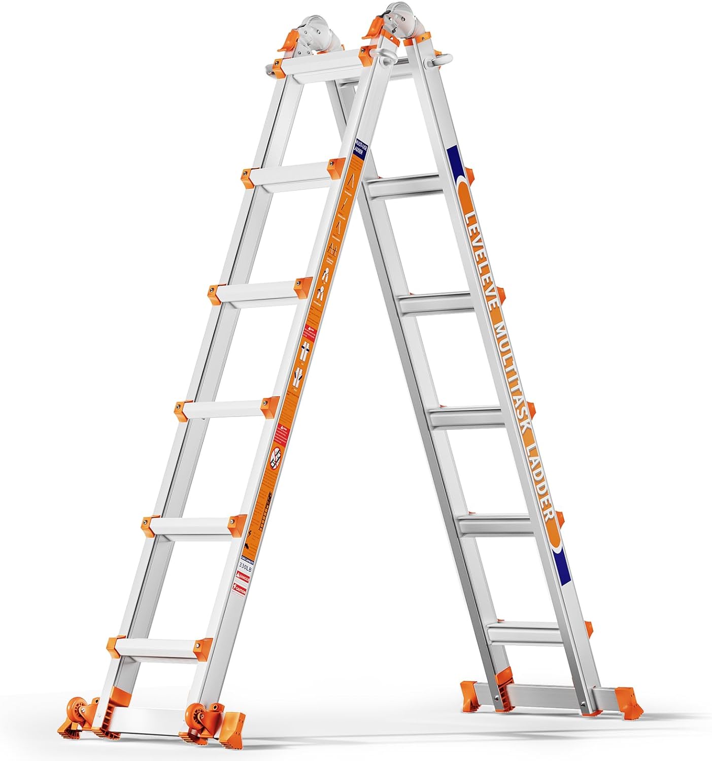 LEVELEVE A Frame 6 Step Ladder: Versatile 22FT Extension Ladder