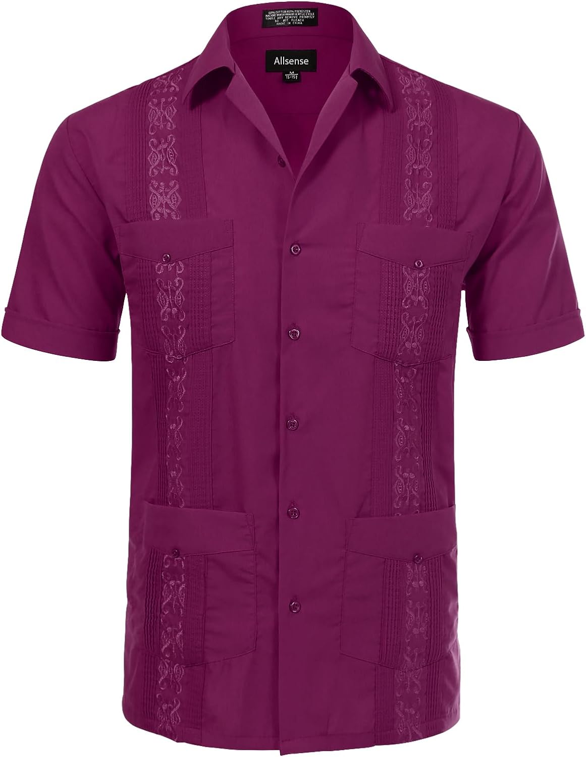 Allsense Men's Short-Sleeve Button-Down Guayabera Shirt Review