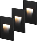 LED Step Lights 120V Black 5CCT Dimmable Pack of 3 - Low Profile