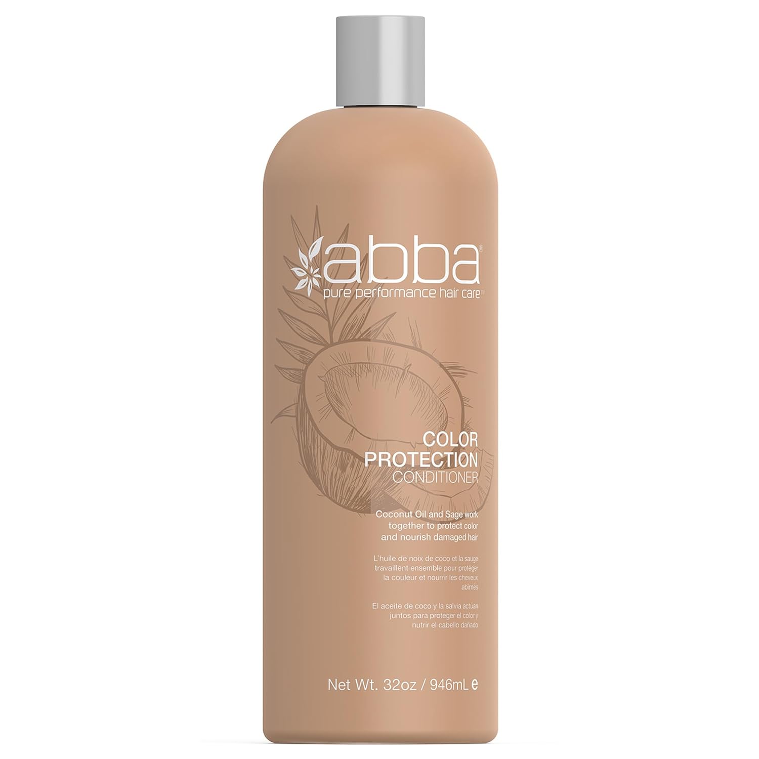 ABBA Pure Color Protection Conditioner - Nourishing Coconut & Sage