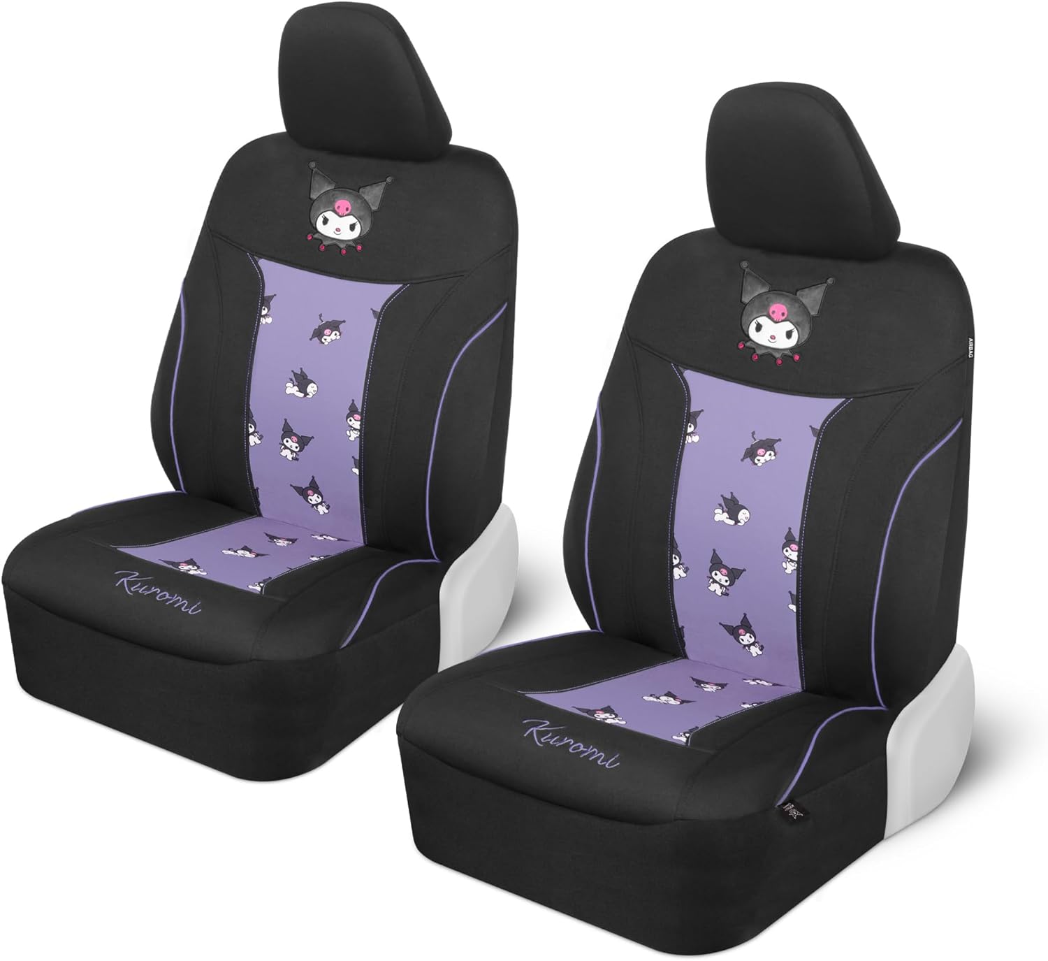 Hello Kitty Kuromi Car Seat Covers - Cute Black and Purple Design