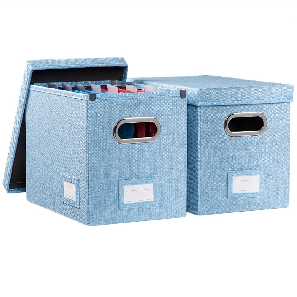 PRANDOM File Organizer Box Set - Stylish Collapsible Storage