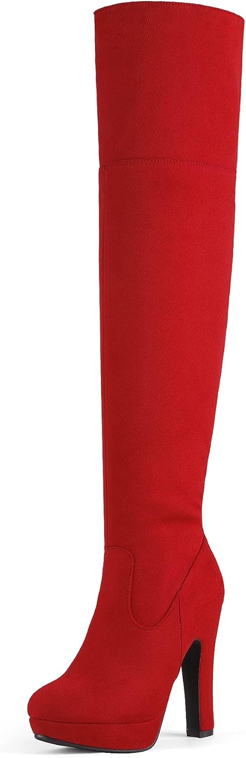 DREAM PAIRS Women's High Heel Chunky Thigh High Boots Review