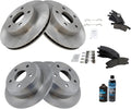 TRQ Front and Rear Brake Pad & Rotor Kit Compatible with 1999-2004