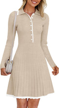 MEROKEETY Women's V Neck Sweater Dress - Flattering Fall Mini Knit