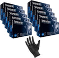 Black Nitrile Exam Tattoo Gloves Powder Free Size Large - Durable