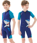 Kids Shorty Wetsuit 2mm 3mm Front Zip for Girls Boys - Warm Protection