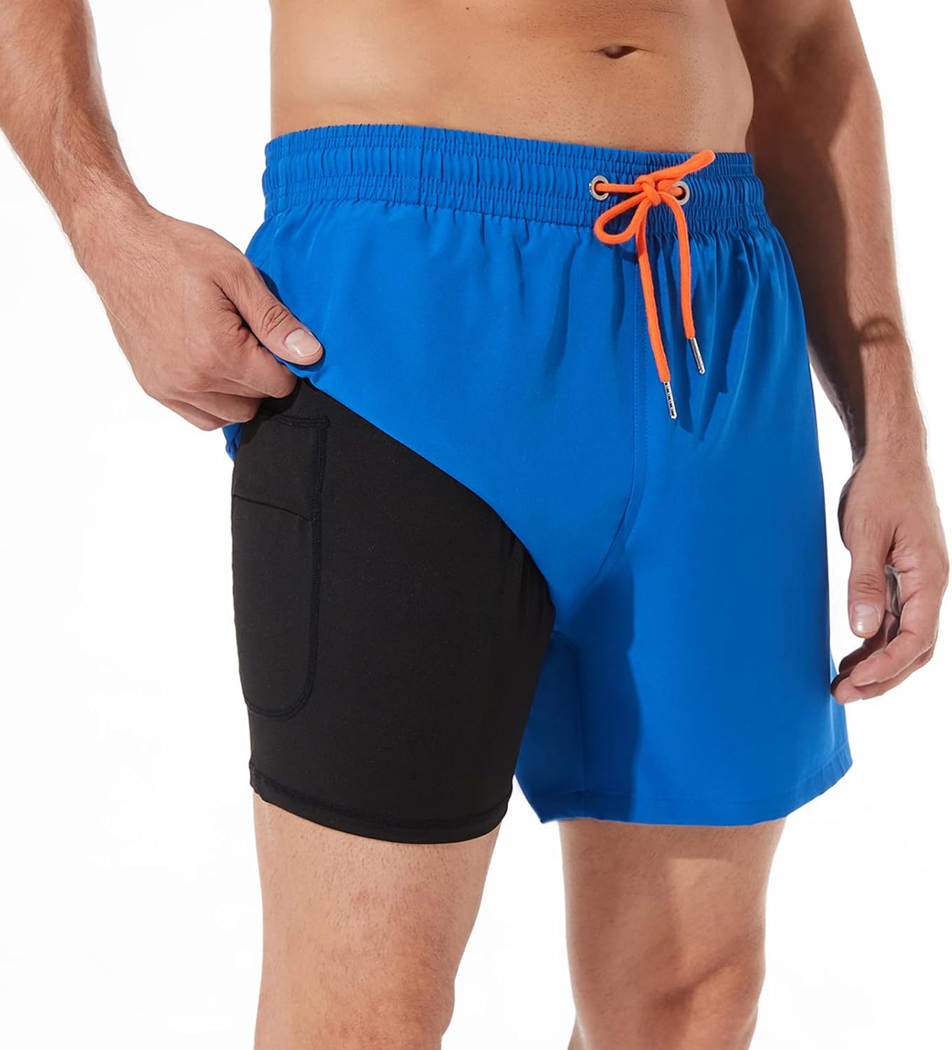 BRISIRA Mens Swim Trunks Quick Dry 5 inch Inseam Beach Shorts