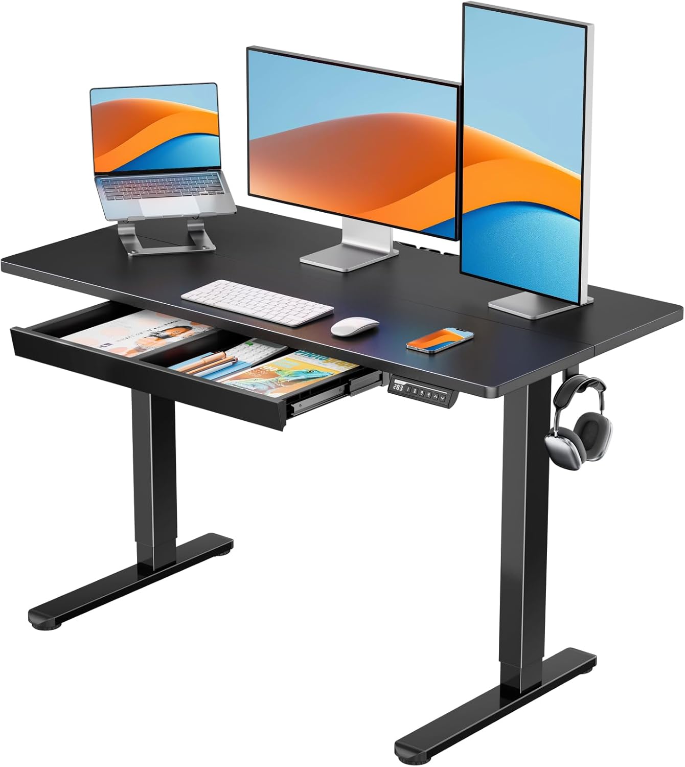 ErGear Electric Standing Desk with Drawers for Home Office