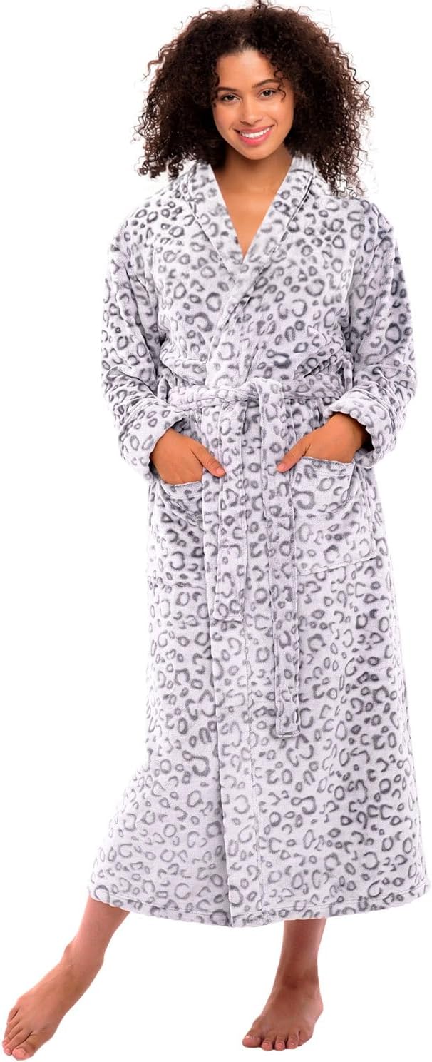 Alexander Del Rossa Plush Robe for Women - Cozy Comfort