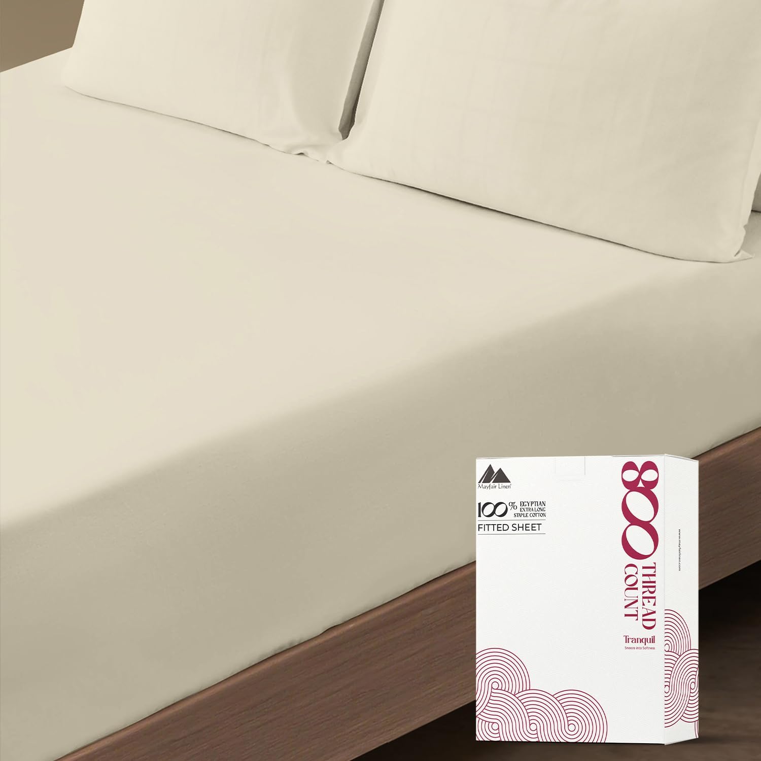 Luxury 100% Egyptian Cotton King Fitted Sheet - Soft & Durable