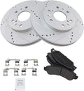 Front Semi-Metallic Brake Pad & Rotor Kit for 07 Cadillac - G-Coated