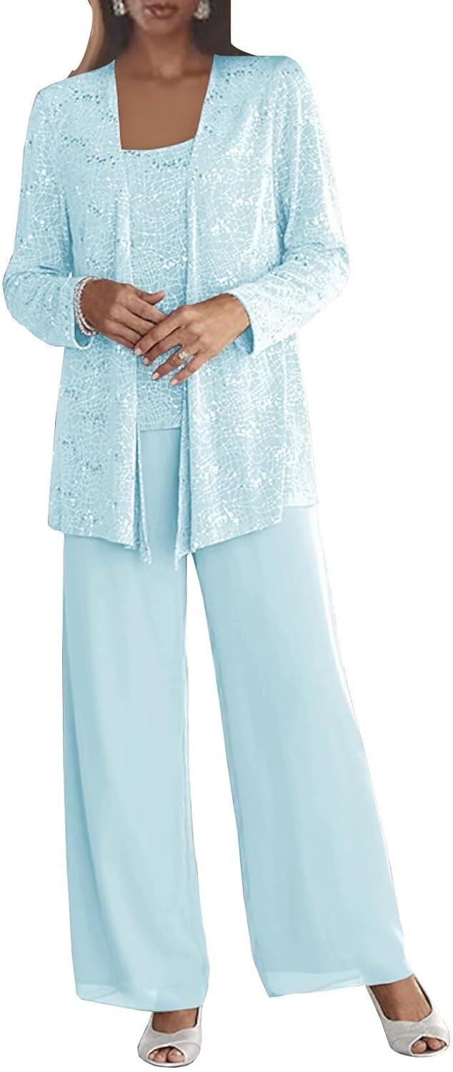 Chiffon Mother of the Bride Pant Suits for Elegant Weddings
