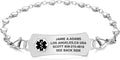 Divoti Medical Alert Bracelets for Women - Custom Engraved ID Bracelet