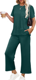 Women's Lounge Set Wide Leg Tracksuit S-3XL - Lightweight Travel Wear