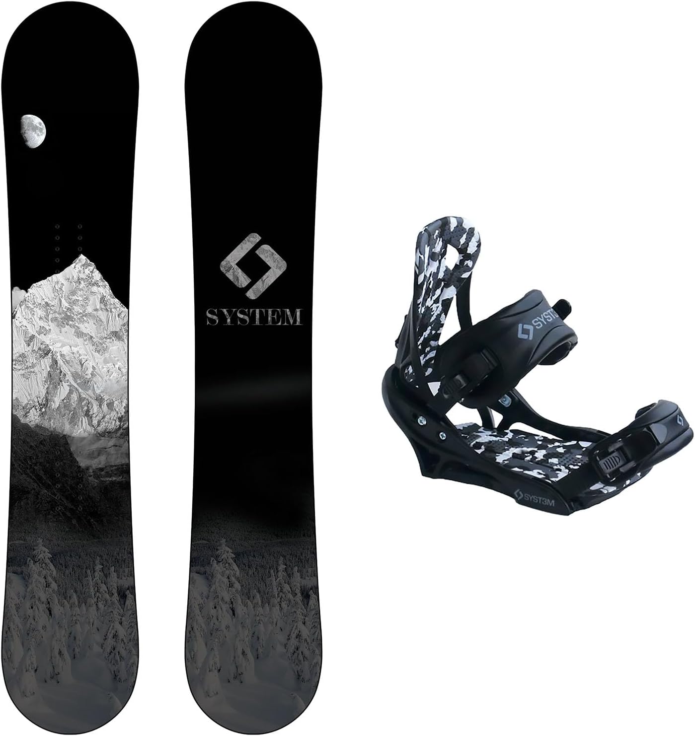 System MTN Men's Snowboard Package: APX Bindings