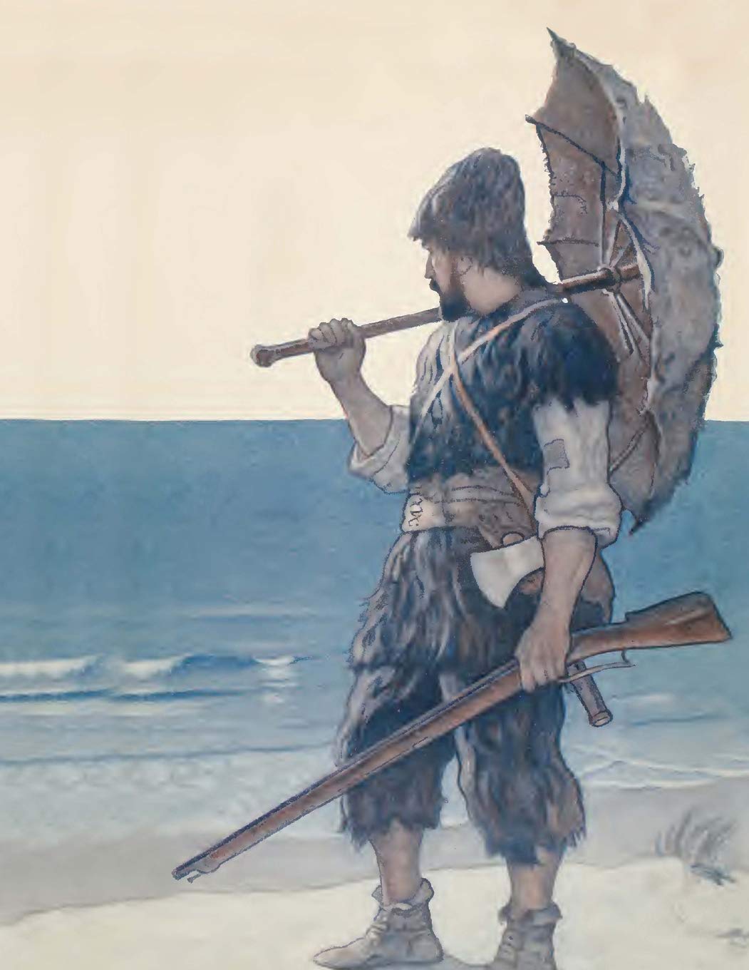 Robinson Crusoe Original Edition 1920 with Color Illustrations