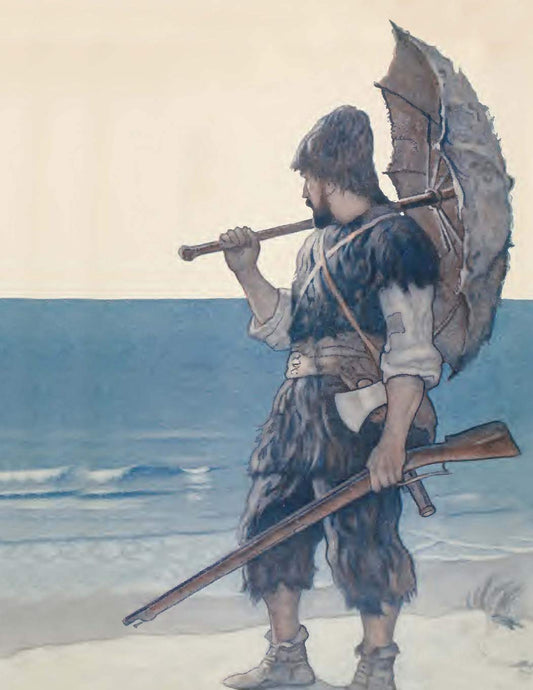 Robinson Crusoe Original Edition 1920 with Color Illustrations