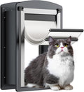 FreeStanding Cat Door for Wall - Durable Steel Frame with Telescoping