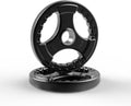 LIONSCOOL 2-Inch Rubber Olympic Grip Weight Plates - Durable Gym