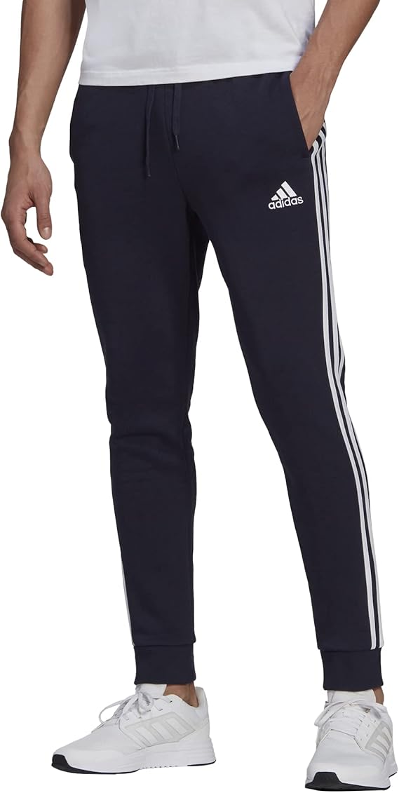 adidas Men's Essentials Fleece Tapered Cuff 3-Stripes Pants Review