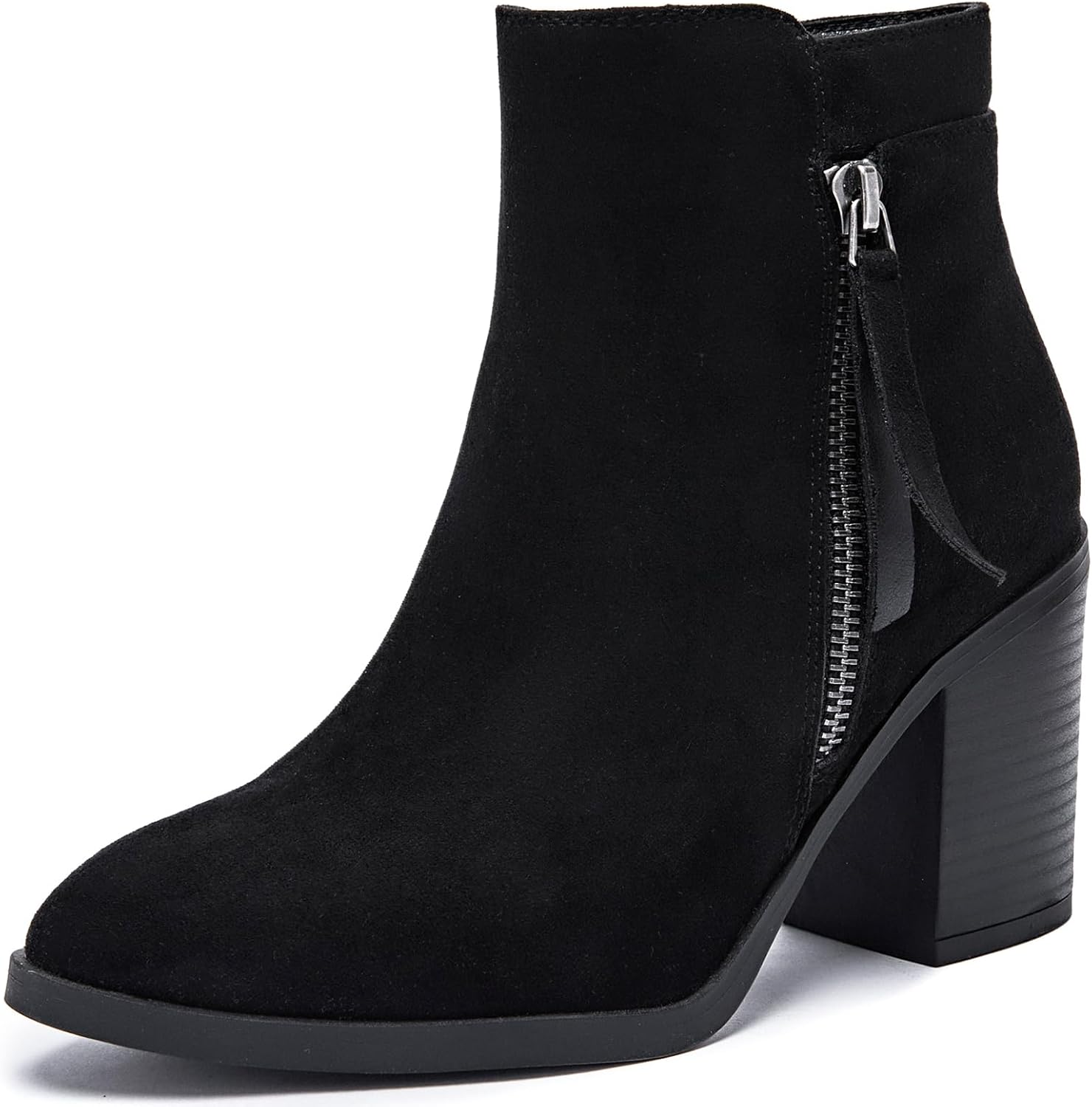 Women's Ankle Boots Low Chunky Heeled Booties for Fall