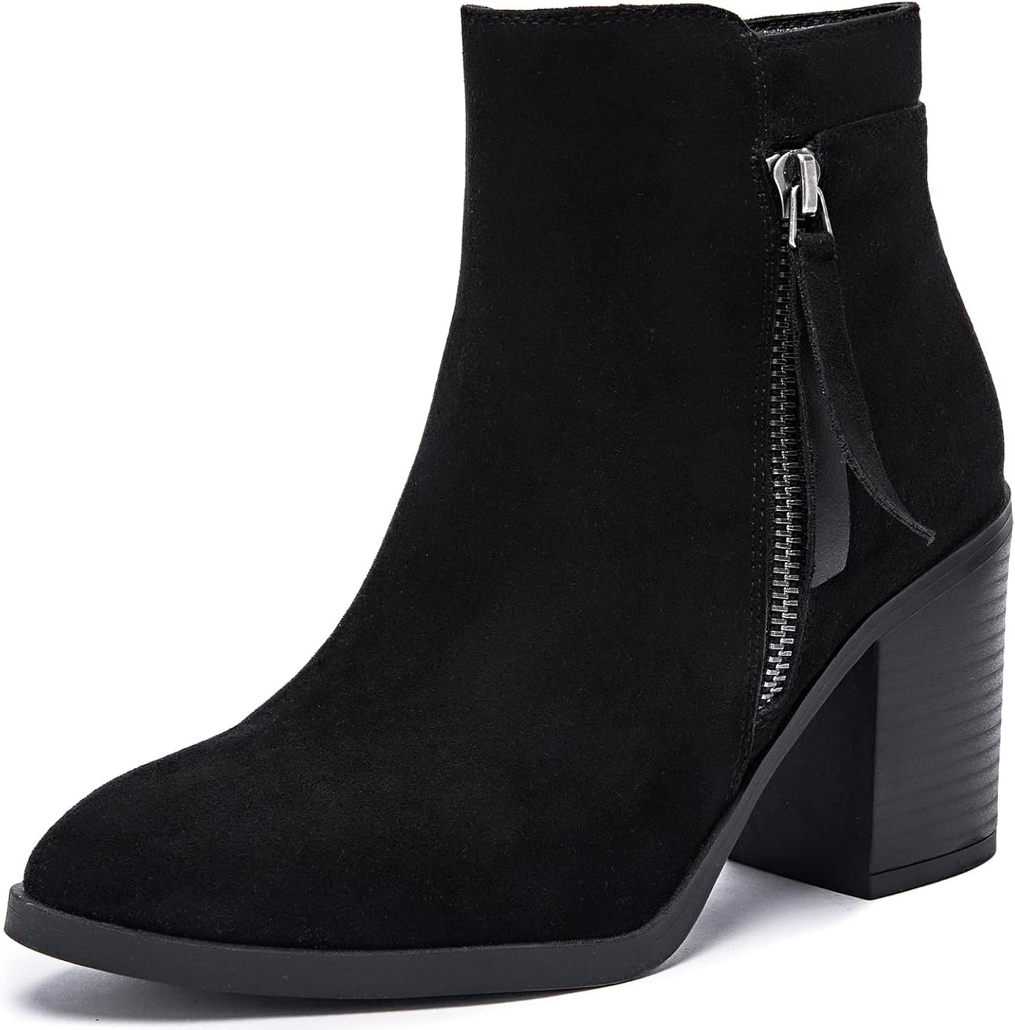 Women's Ankle Boots Low Chunky Heeled Booties for Fall