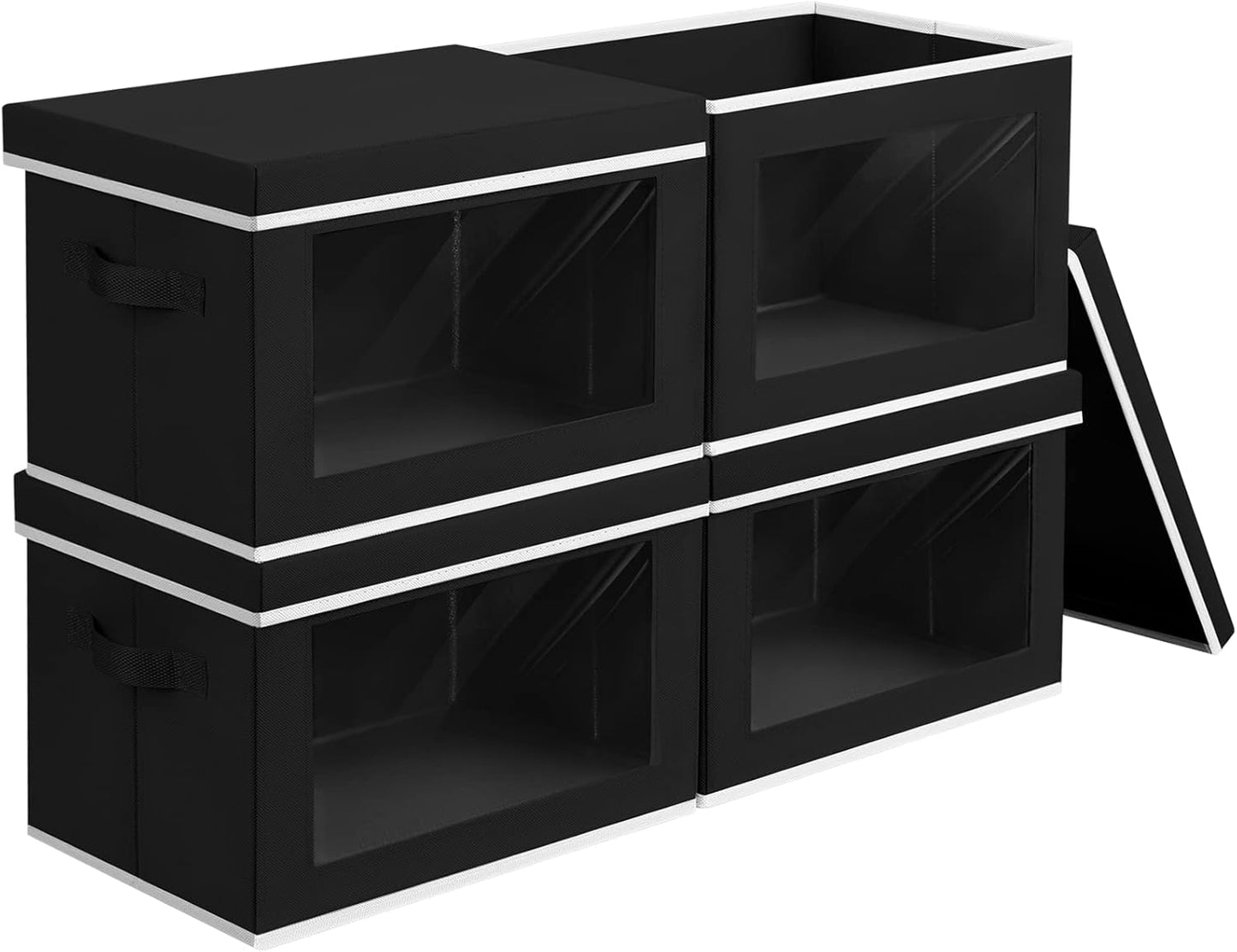 Cube Storage Bins with Lids for Organizing Clothes and More