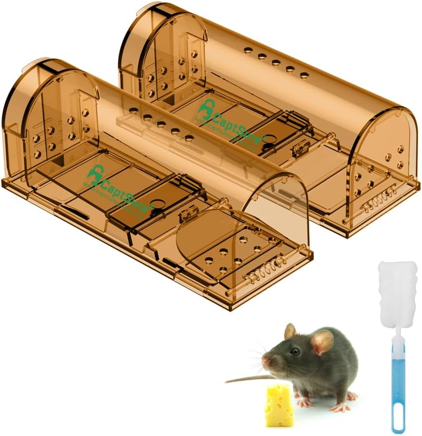 CaptSure 2-Pack Humane Mouse Traps - Catch & Release