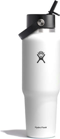 Hydro Flask Travel Water Bottle 40 oz White - Cupholder Fit