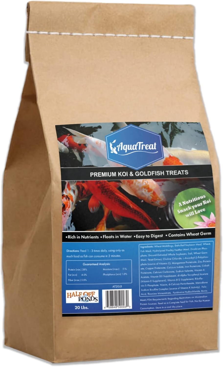 HALF OFF PONDS AquaTreat Premium Koi & Goldfish Treats
