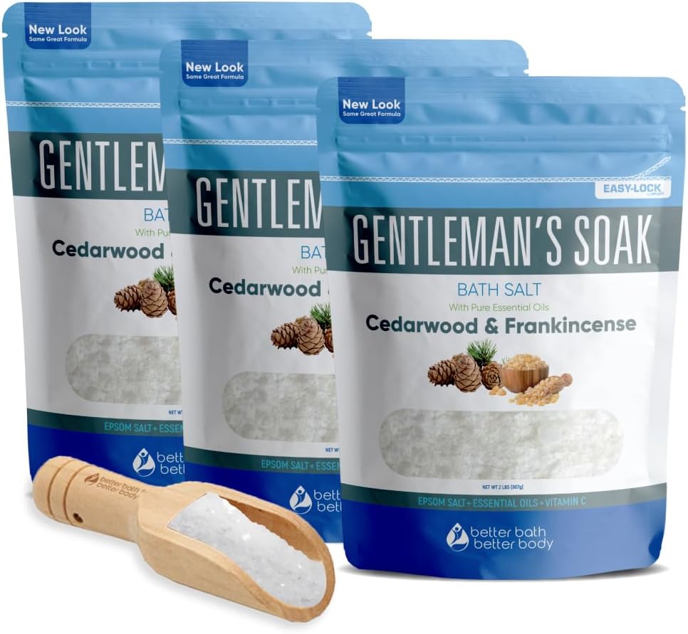 Gentleman's Bath Salt 3-Pack with Essential Oils for Men