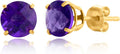 10k Yellow Gold 6mm Checkerboard Cut Stud Earrings - Women's Gift
