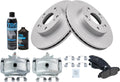 Front Ceramic Brake Pad & Rotor Kit with Calipers for 2008 Civic