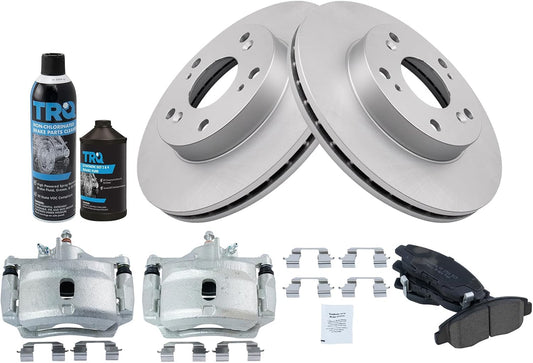 TRQ Front Brake Pad & Rotor Kit for 2006-2011 Honda Civic